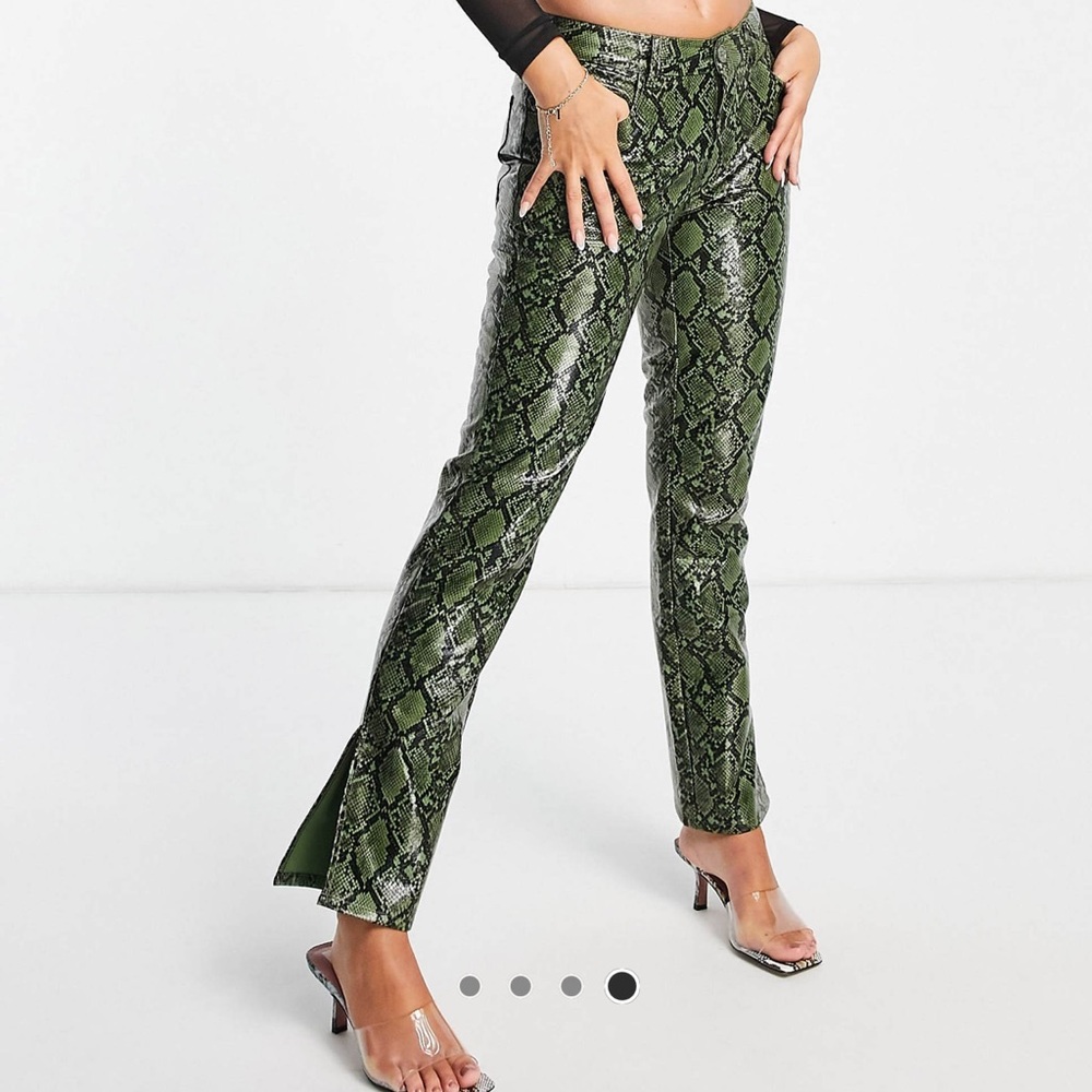 SOLD! Asos design green Snake Print Women's Pants